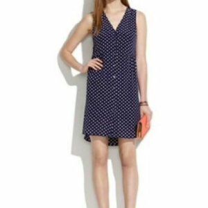 Madewell | Silk Polka Dot Midi Sleeveless Dress